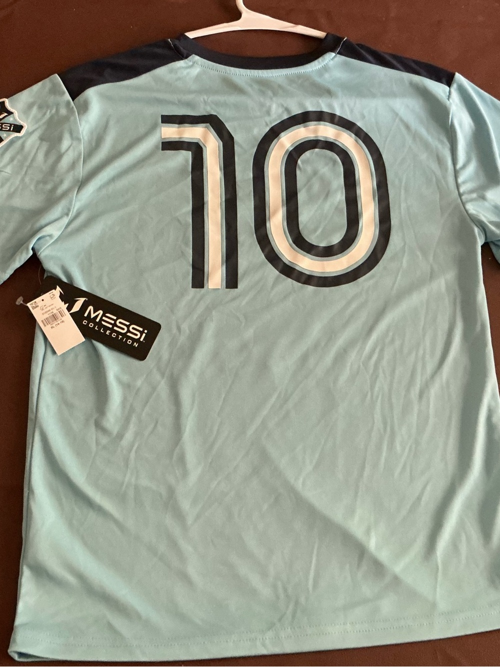 Messi Collection Men's Light Blue #10 Soccer Jersey